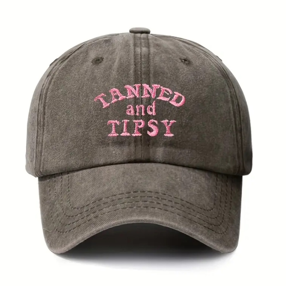 TANNED AND TIPSY ❤️‍🔥 NWT CHOCOLATE AND PINK HAT